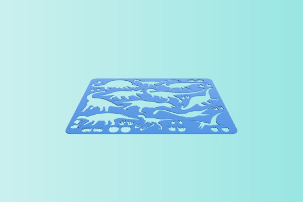 Dinosaur Stencil Sheet | 3d print model