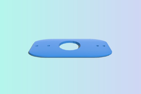 Coaxial Cable Wall Plate Adapter for Cover | 3d print model