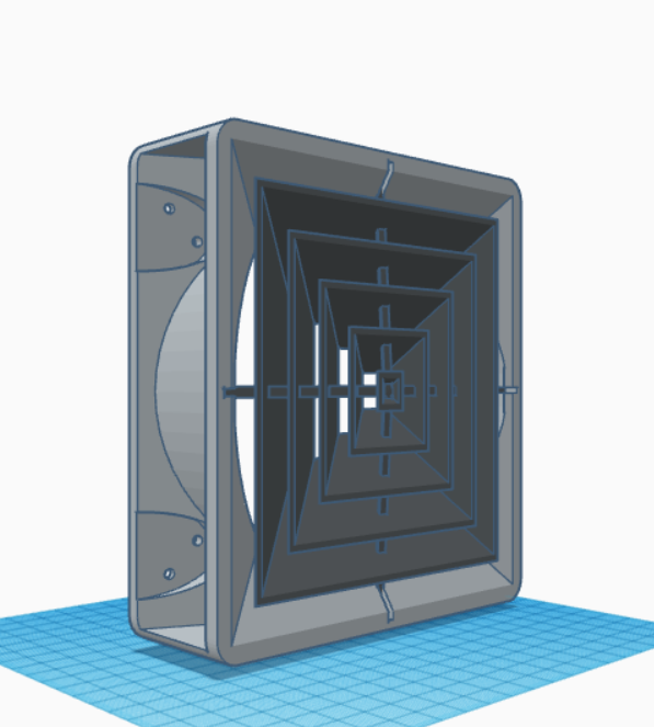 5.25" Drive Bay x 4 to 140mm_120mm Fan Duct W_ Optional Square Vent Grill