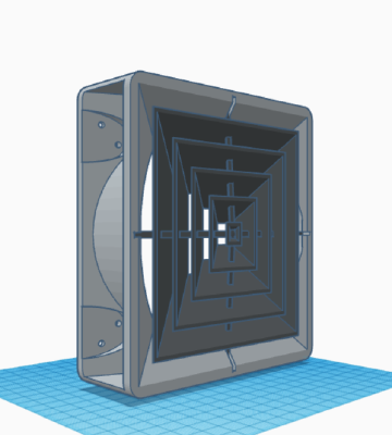5.25" Drive Bay x 4 to 140mm_120mm Fan Duct W_ Optional Square Vent Grill | 3d print model
