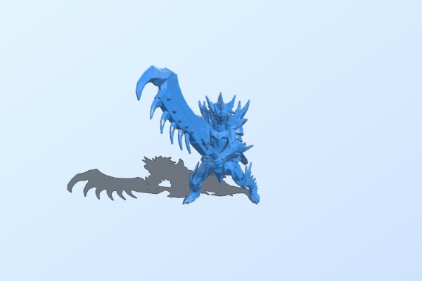 Monster Hunter Greatsworder In Rathalos Armour. | 3d print model
