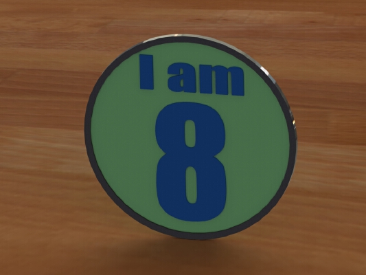 I am (1-90) Birthday Button | 3d print model