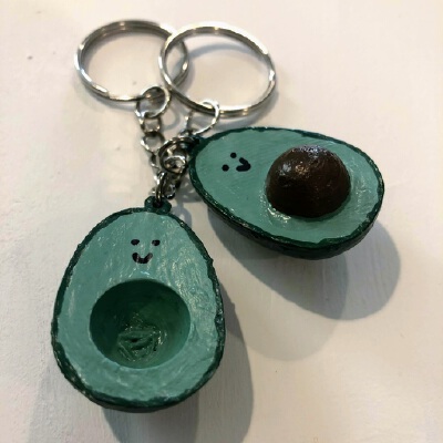 Avocado Friendship Keychain | 3d print model