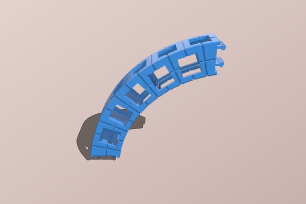 Rokenbok Small Curved Beam | 3d print model