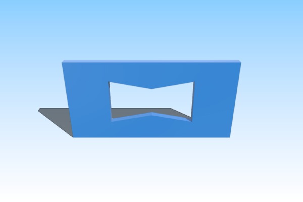 Router Template Bowtie Key | 3d print model