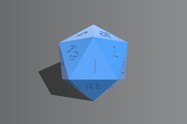 d20 - 2" width | 3d print model