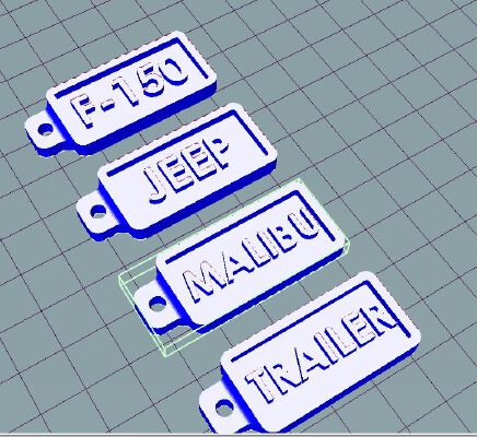 Key Ring Tags Labels Fobs Miscellaneous Chain Keychain | 3d print model
