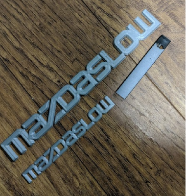Mazdaslow Badge And License plate frame (2 piece fits 120x120mm) | 3d print model