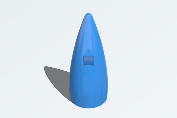 Whistling Nose Cone for Compressed Air Rocket | 3d print model