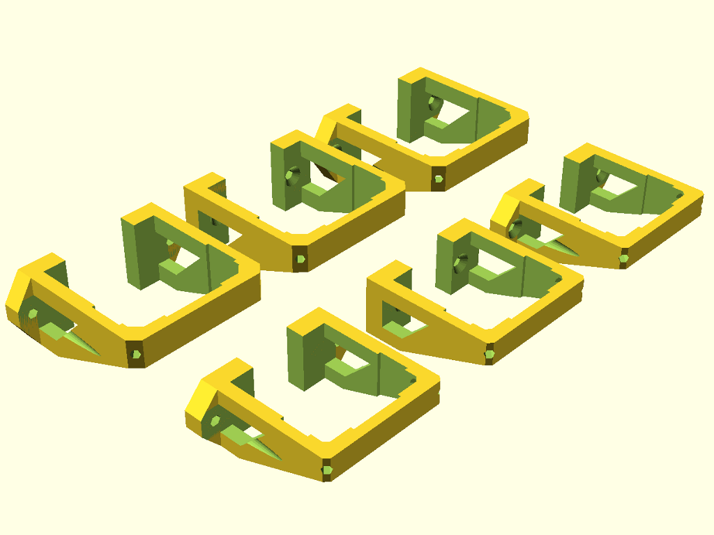 Clamping bracket for sideway mounting of stepper motors