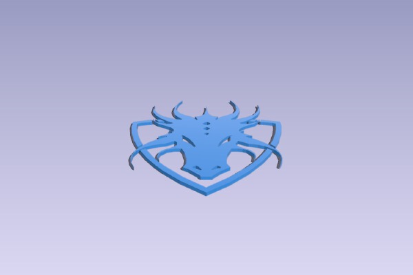 Dragon Shield 2D Artwork | 3d print model
