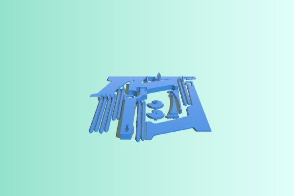 Crosslock - 1 Hand Rubber-band Powered Crossbow with arrows | 3d print model