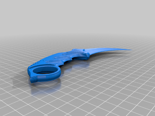 Karambit stl Fixed and easy print version | 3d print model