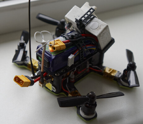 ZMR160 remake - 3.5" props, angled motormounts, cam mount, rear cap | 3d print model