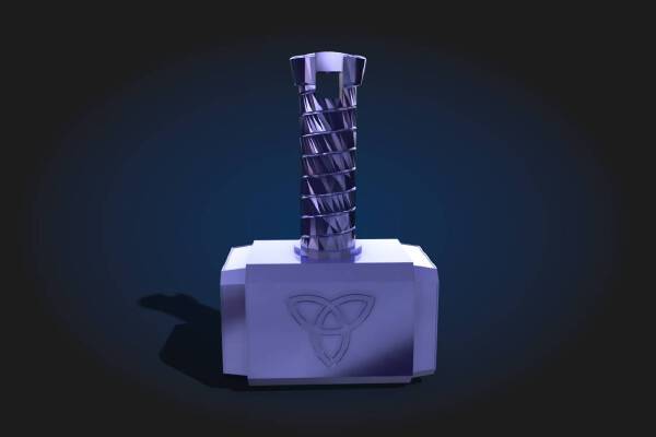 Thor Hammer Keychain | 3d print model