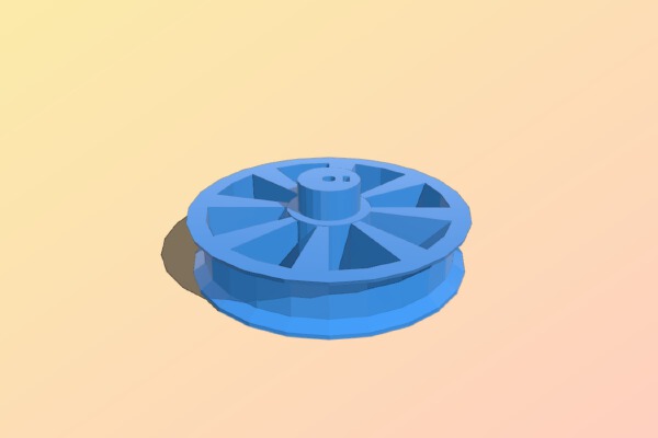 Remixed Turntable Pulley | 3d print model