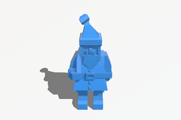 Santa with a sack | 3d print model