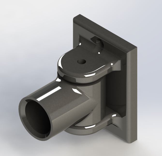 Pivoting shower curtain rod bracket
