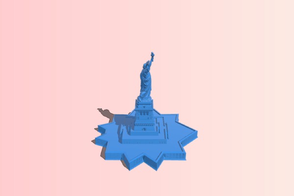 Statue Of Liberty (with Base) | 3d print model