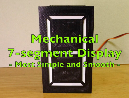 Mechanical 7-segment Display, simple and smooth | 3d print model