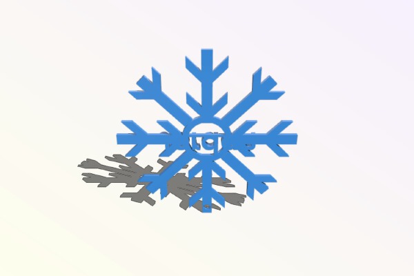 Custom Name Snow Flake Ordainment | 3d print model