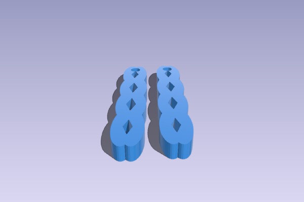 Quarter Cylinder Earrings | 3d print model