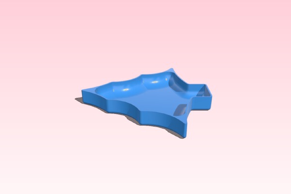 Christmas tree plate | 3d print model