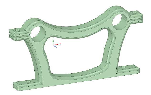 Black Manta Quadrocopter Gimbal Rail | 3d print model