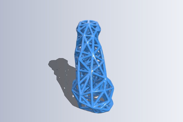 Voroni Low Poly Retriever | 3d print model