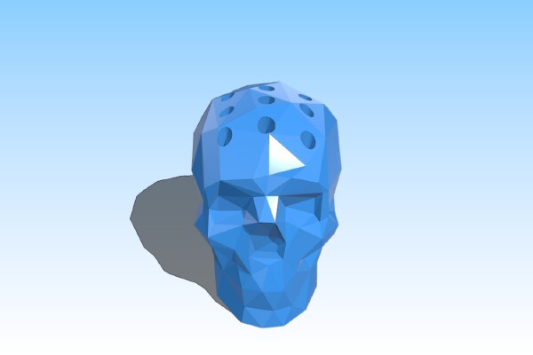 Poly skull pen holder | 3d print model