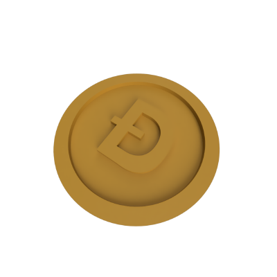 DOGE Coin (DOGE) simple (Keychain) | 3d print model