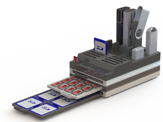 SD Card & micro SD Card Box with USB Stick Holder | 3d print model