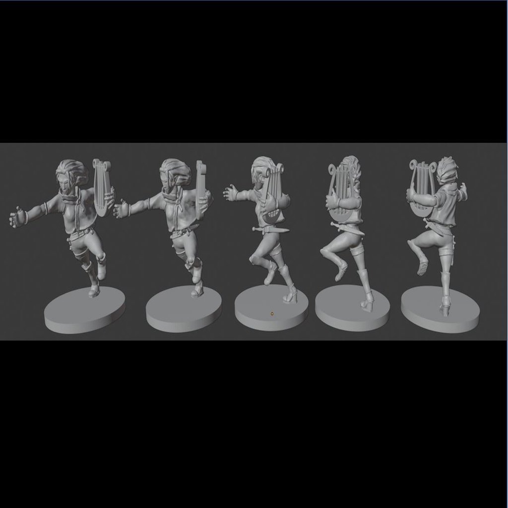 Elf _ Half Elf Female Bard