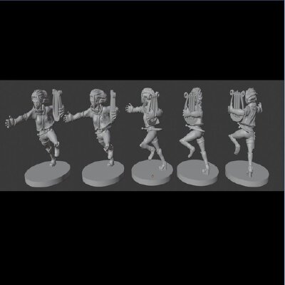 Elf _ Half Elf Female Bard | 3d print model