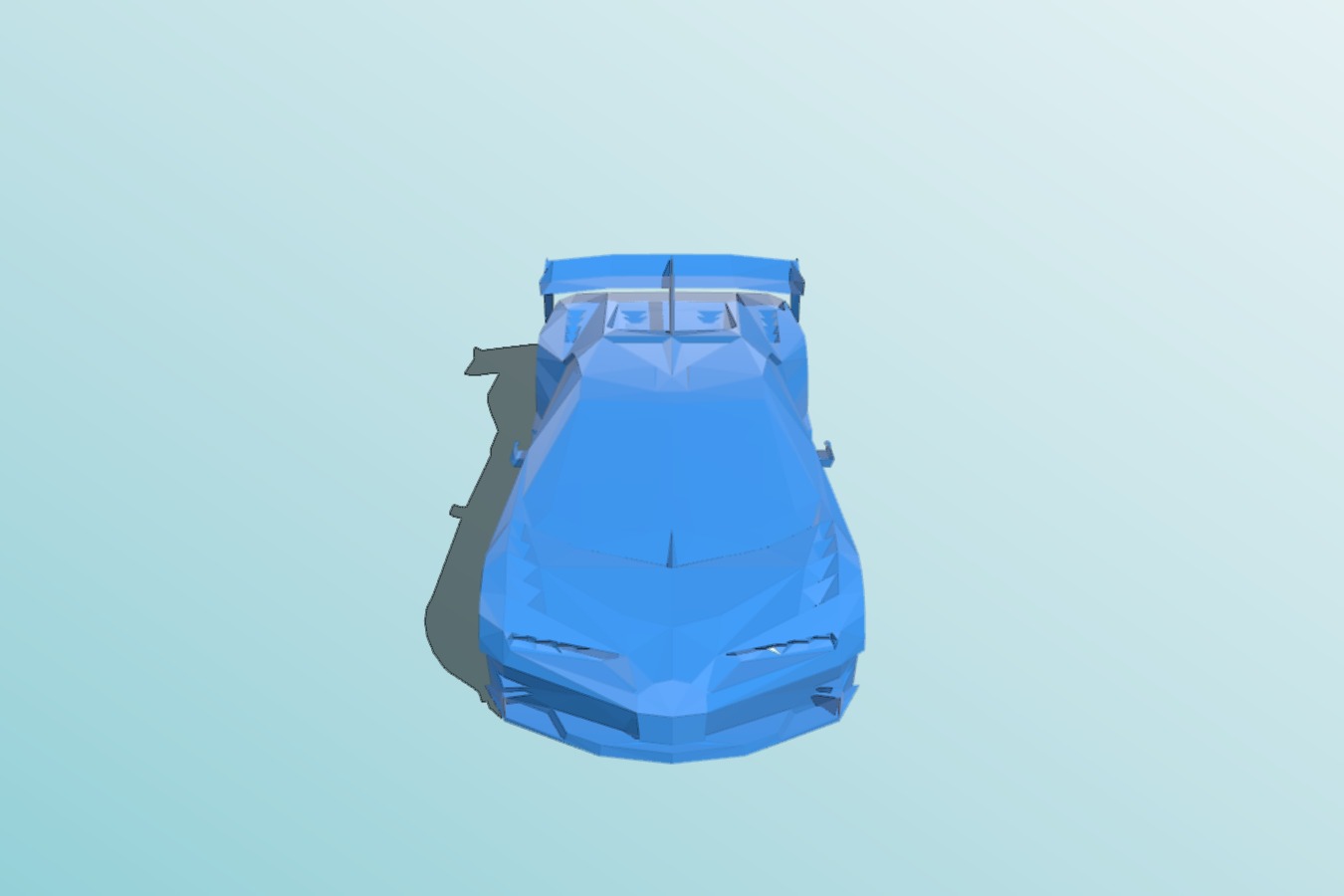 Low-Poly Bugatti Vision Gran Turismo Body