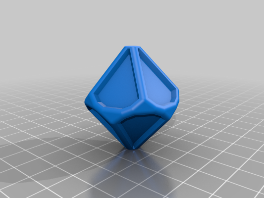 blank polyhedral dice with edges | 3d print model