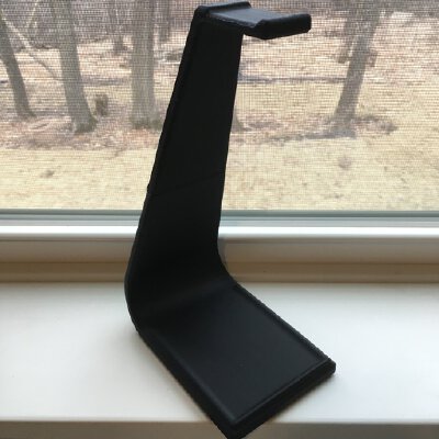 Desktop Headphone Stand (Two Piece or Full Assembly) | 3d print model