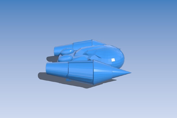 Spaceship "Hedge Class Light Courier" | 3d print model