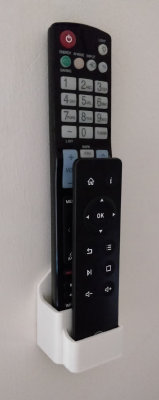 Mountable TV Remote Holder Combo | 3d print model