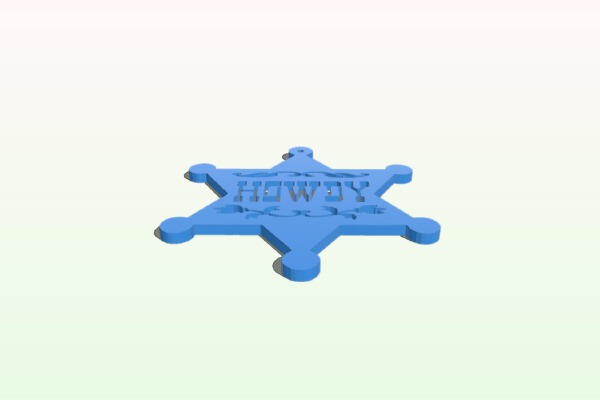 Toy Sheriff Badge - Howdy! | 3d print model