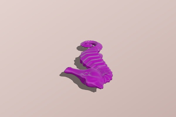 Red Seahorse | 3d print model