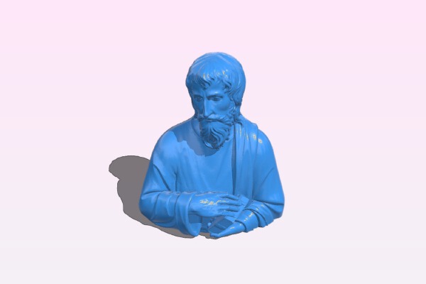 A saint with a book | 3d print model