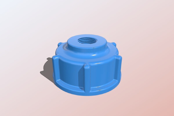 ICB connector from 60x6 mm to 1_2" | 3d print model