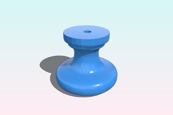 Door Knob (3mm screw hole) - Remix of Canicacurri's Knob | 3d print model
