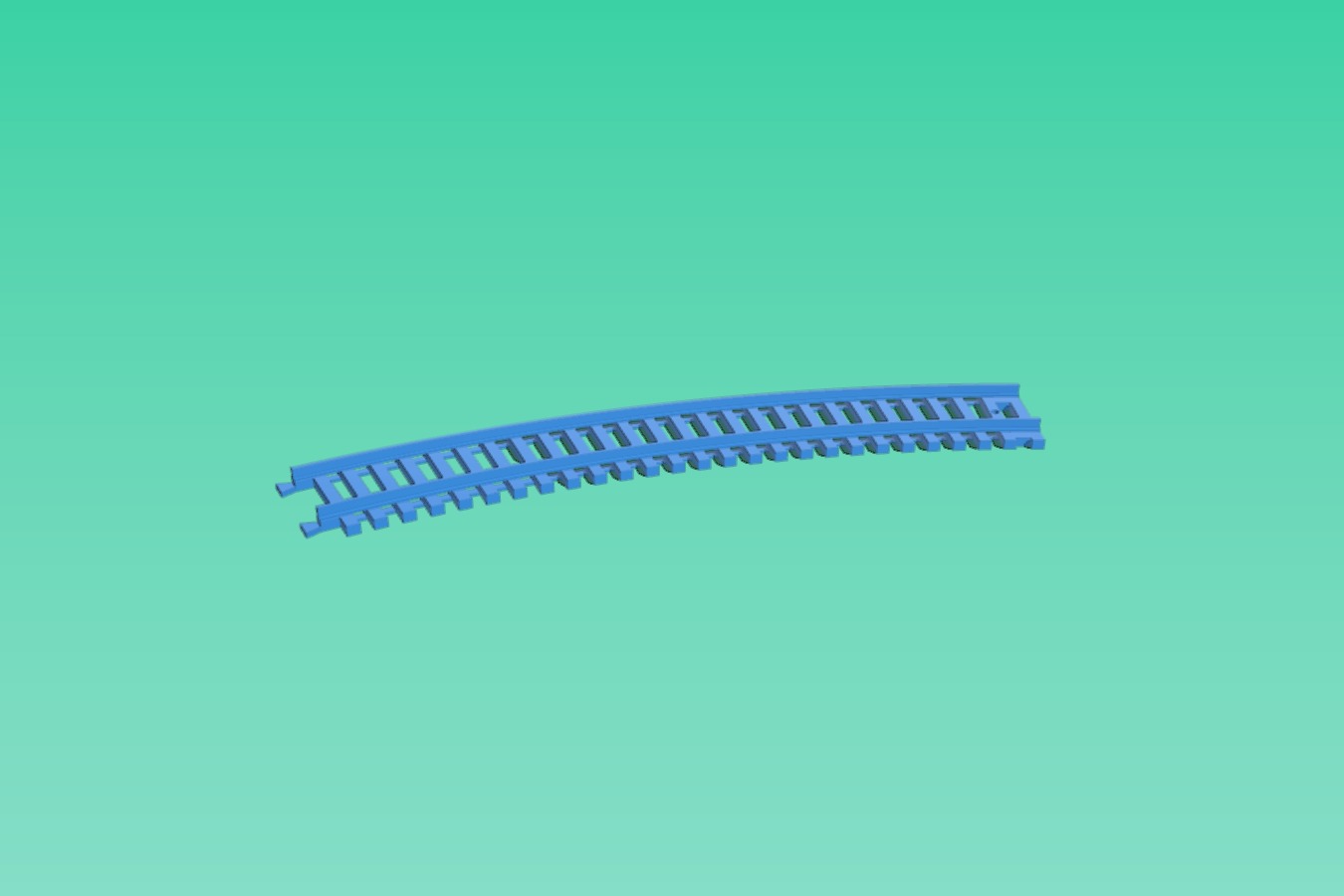 Interlocking train track - curved 30 degrees