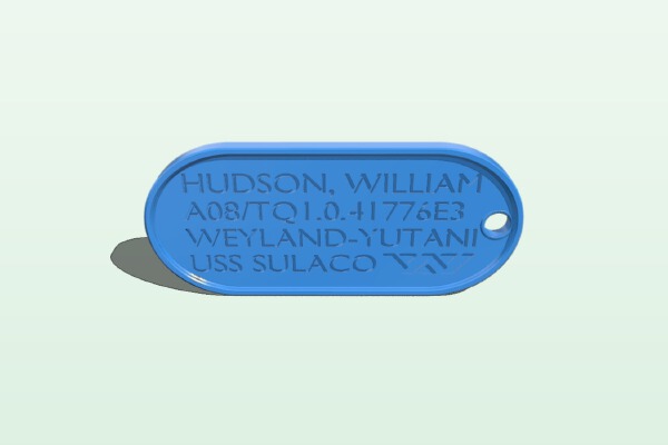 Hudsons Dog Tags | 3d print model