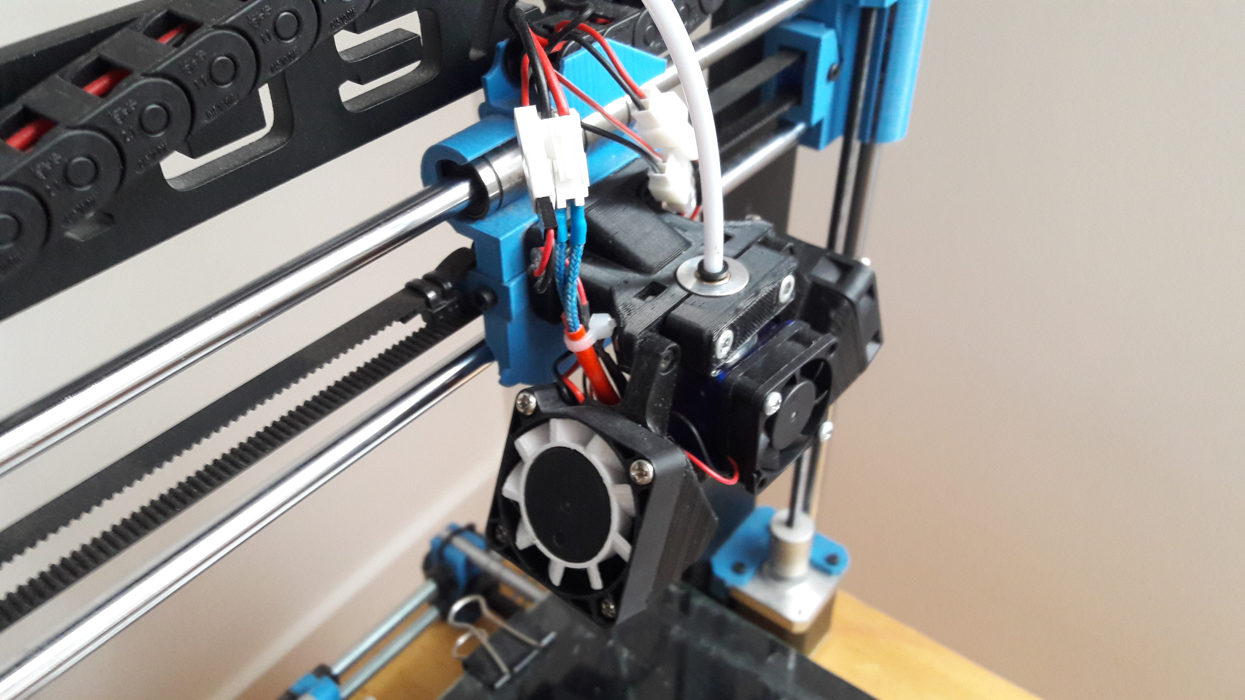 E3D v6 Prusa i3 Mount with 2x 40mm fan ducts