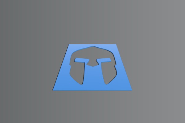 Spartan Helmet Stencil | 3d print model