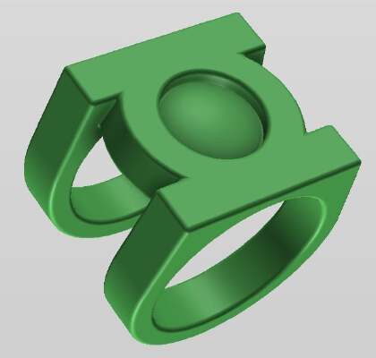 Guy Gardner's Green Lantern ring | 3d print model