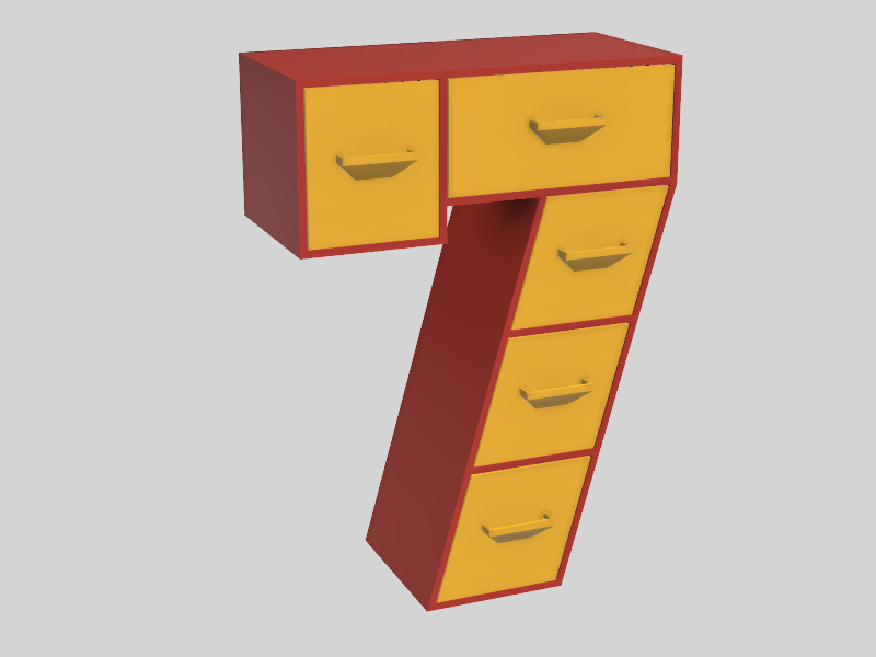 7-Frame Set of Drawers